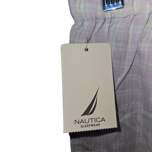 NWT Nautica Drawstring Plaid Sleep Pants - Picture 4 of 5